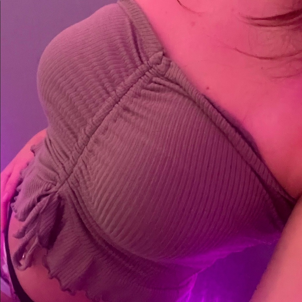 forever 21 brown tube top🤎